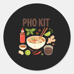 Funny Pho Kit Classic Round Sticker