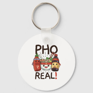 Funny Pho Threads Co. Fun Vietnamese Pho Noodle So Key Ring