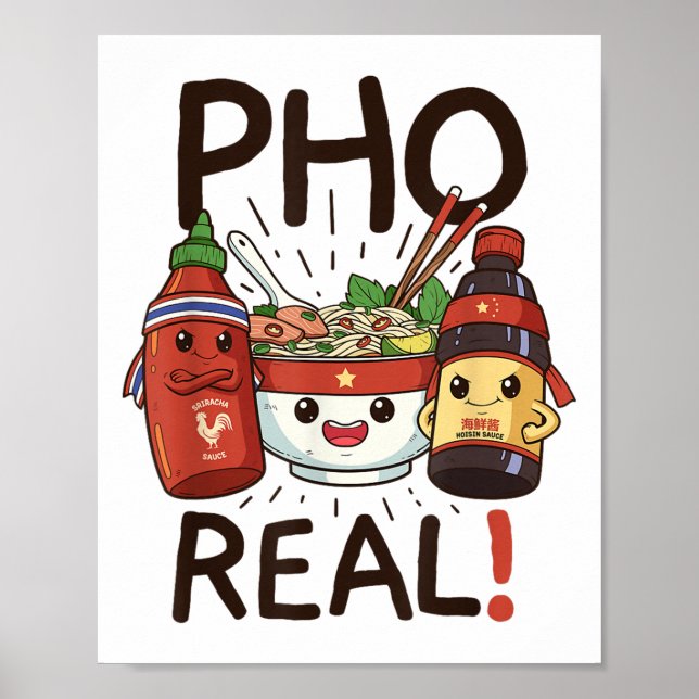 Funny Pho Threads Co. Fun Vietnamese Pho Noodle So Poster (Front)