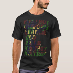 Funny Phonetic Alphabet Nato Military Lice Army Ta T-Shirt