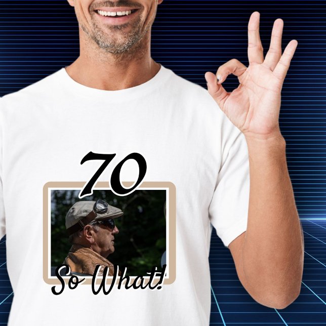 Funny Photo 70th Birthday Guest of Honour T-Shirt (Creator Uploaded)