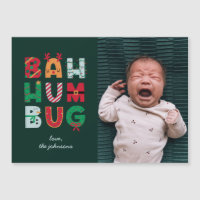 Funny Photo Bah Humbug Holiday Card
