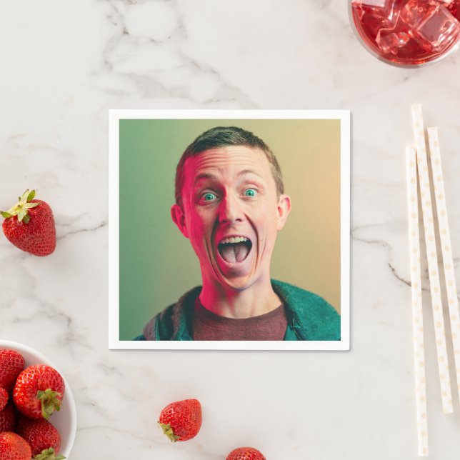 Funny Photo Birthday Celebrant  Napkin (Insitu)