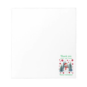 Funny Photo Face Merry Christmas Notepad
