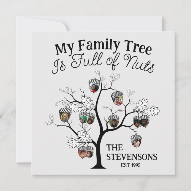 Funny Photo Family Tree is Full of Nuts Christmas  Holiday Card (Front)