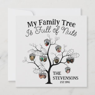 Funny Photo Family Tree is Full of Nuts Christmas Holiday Card