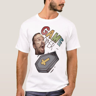 Funny Photo Halloween/Gamers Game Over Coffin T-Shirt