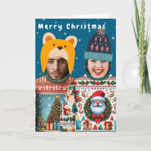 Funny Photo Personalised Christmas Jumper Holiday Card