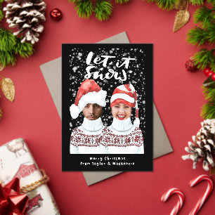 Funny Photo Personalised Christmas Let It Snow Acrylic Invitations