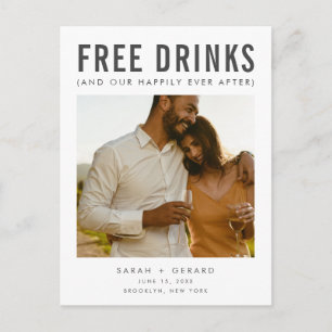 Funny Photo QR Code Budget Wedding Save the Date Announcement Postcard