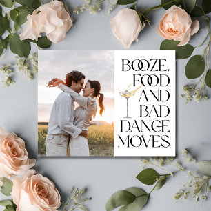 Funny Photo QR Code Wedding Save the Date Announcement