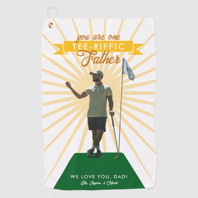 Funny Photo Tee-riffic Fathers Day Golf Towel (Front)