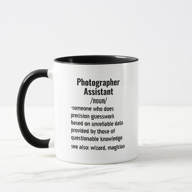 Funny Photographer Assistant Definition gifts  Mug (Left)