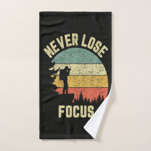 Funny Photographer Camera Never Lose Focus Hand Towel