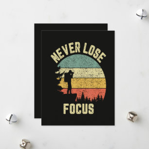 Funny Photographer Camera Never Lose Focus  Holiday Card