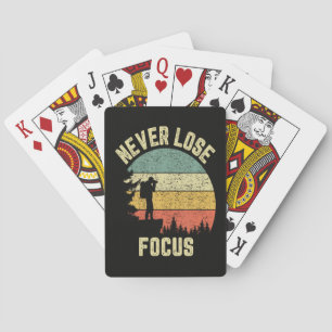 Funny Photographer Camera Never Lose Focus Playing Cards