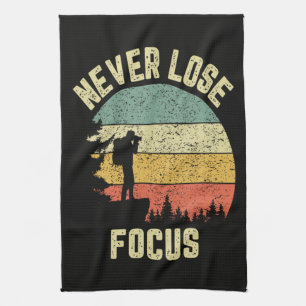 Funny Photographer Camera Never Lose Focus Tea Towel