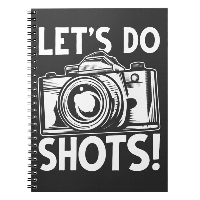 Funny Photographer Humour Camera addicted Notebook (Front)