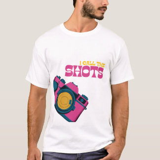 Funny Photographer I Call The Shots Retro Camera T-Shirt