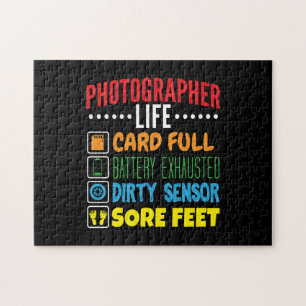 Funny Photographer Life Checklist Jigsaw Puzzle