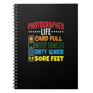 Funny Photographer Life Checklist Notebook