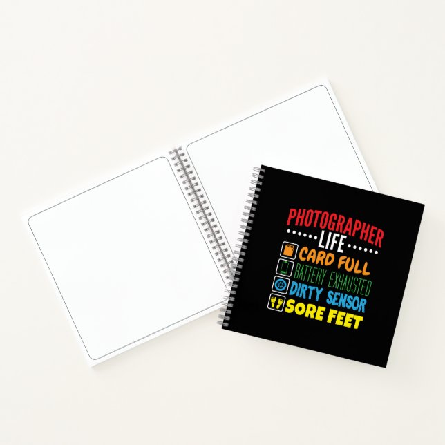 Funny Photographer Life Checklist Notebook (Inside)