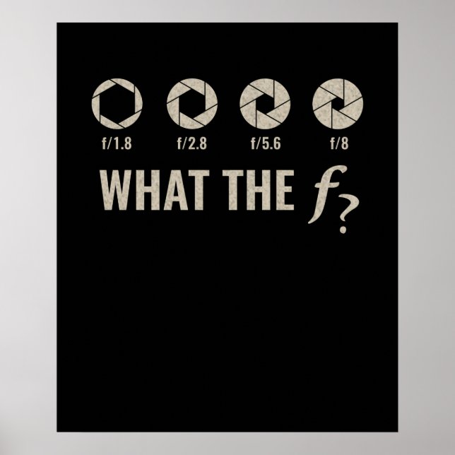 Funny Photography - Aperture F-Stops Poster (Front)