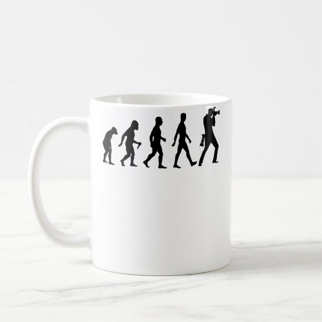 Funny Photography 	 - Photographer Evolution Coffee Mug (Left)