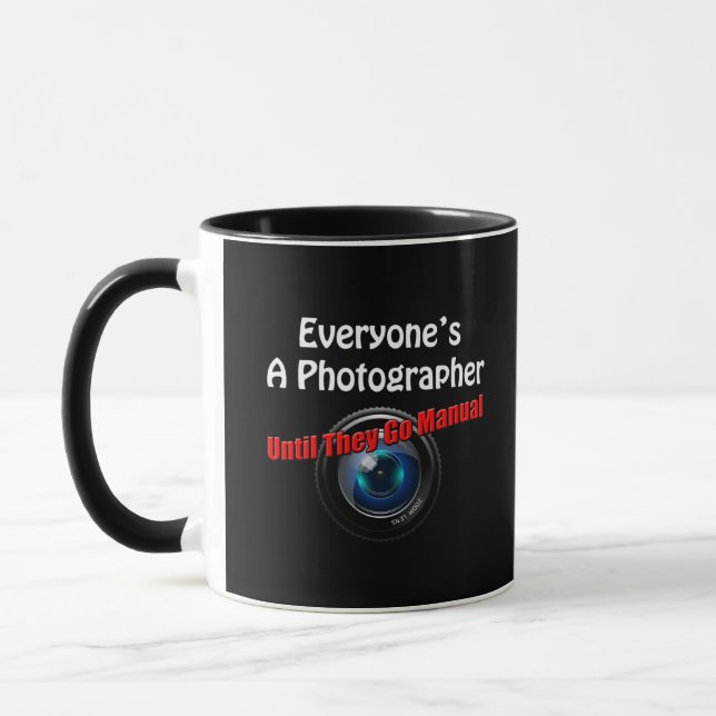 Funny Photography - Photographer Go Manual Quote Mug (Left)
