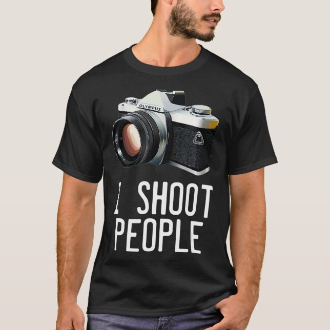 Funny Photography Saying  - I Shoot People  T-Shirt (Front)