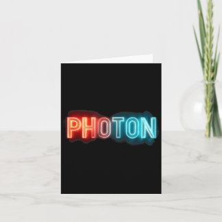 Funny Photon Graphic in Cool Colours Card