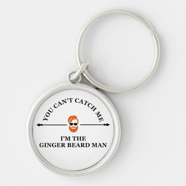 funny phrase about ginger beard man key ring (Front)