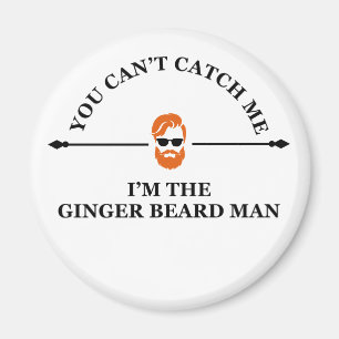 funny phrase about ginger beard man magnet