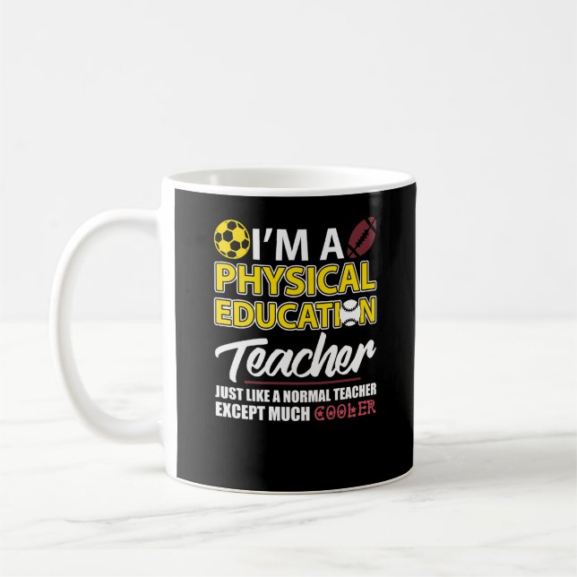 Funny Physical Education PE Teacher Appreciation D Coffee Mug (Left)