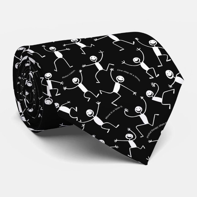 Funny Physical Therapy Custom PT Tie (Rolled)