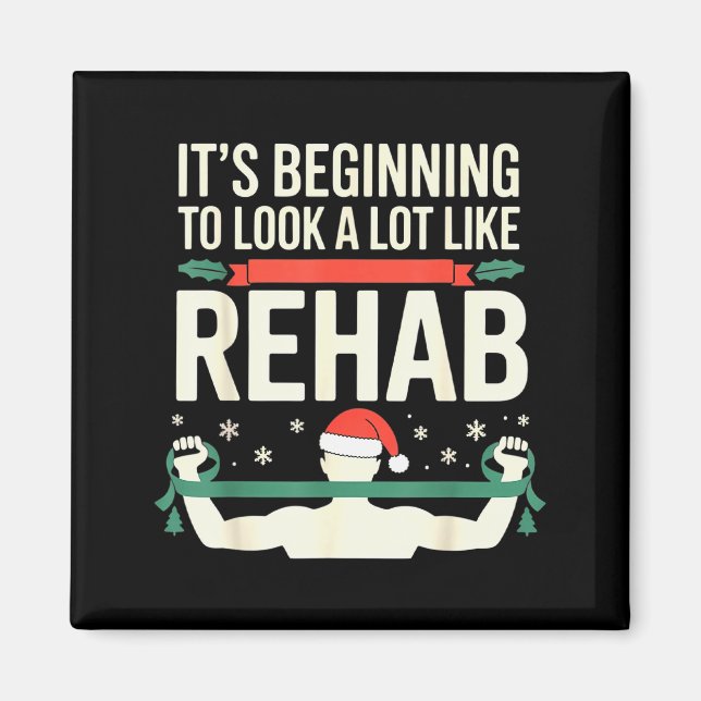 Funny Physical Therast Therapy Christmas Xmas Holi Magnet (Front)