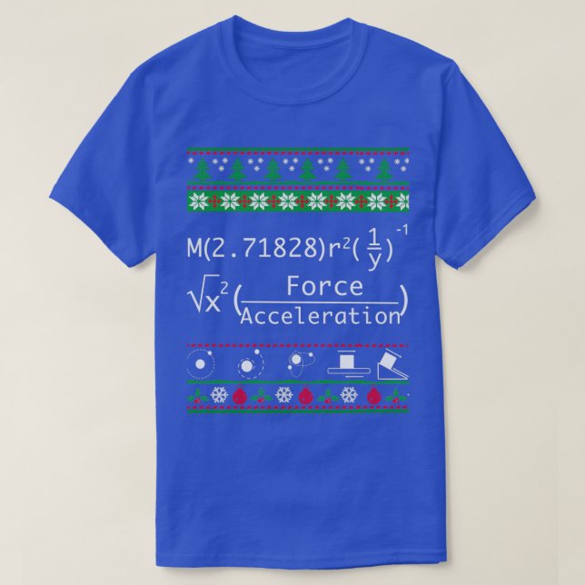 Funny Physics Christmas Sweater Merry Xmas in Phys (Design Front)