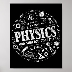 Funny Physics Quote For Science Lovers And Stem St Poster