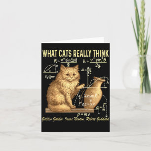 Funny Physics Science Humor What Cats Really Think Card