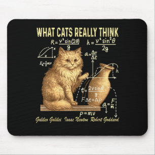 Funny Physics Science Humor What Cats Really Think Mouse Pad