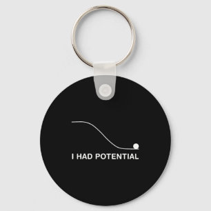 Funny physics teacher had potential science humour key ring