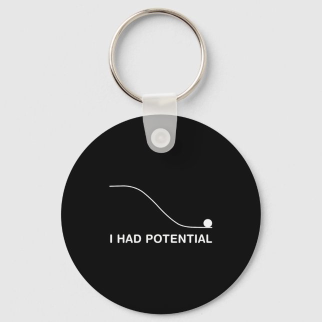 Funny physics teacher had potential science humour key ring (Front)