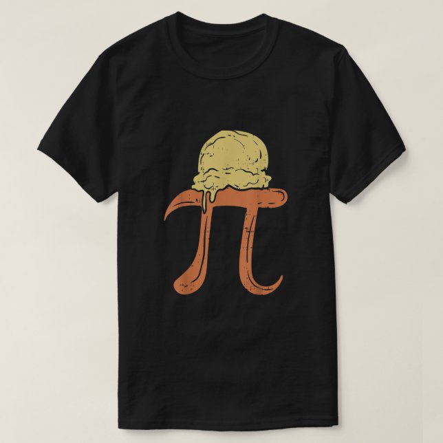 Funny Pi A La Mode Shirt Pie Ice Cream Math Day Fo (Design Front)