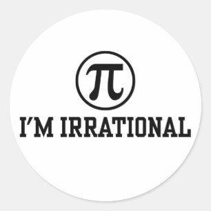 Funny Pi Classic Round Sticker