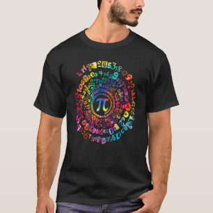 Funny Pi Day 314 Spiral Pi Math Colourful Numbers  T-Shirt