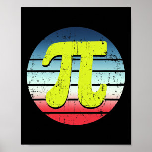 Funny Pi Day 3.14 Pi Spiral Math Geek Student Teac Poster