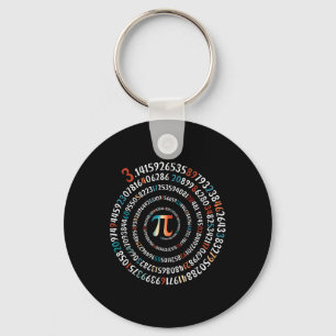 Funny Pi Day 3.14 Pi Symbol Spiral Number Math Lov Key Ring