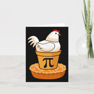 Funny Pi Day - Chicken Pot Pie - Math Mathematics  Card
