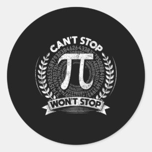 Funny Pi Day Math Geek Science Celebrate Pi Day  Classic Round Sticker