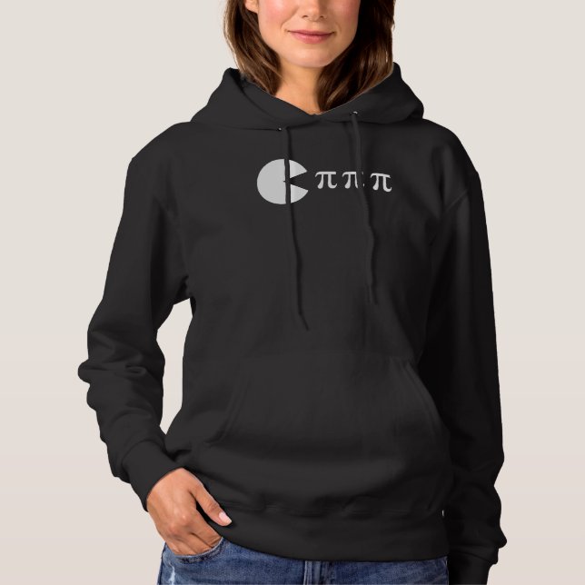 Funny Pi Day Math Science Ate Pi Symbol Hoodie (Front)